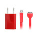 Caricatore Flat Cable per iPhone (Rosso)