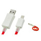 Visible Light Micro USB Data Transfer Charging Cable for Samsung/HTC/Nokia Verde