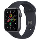 Apple Watch SE 2021 GPS 44 mm Caja Aluminio Plata Correa Deportiva Negro Medianoche