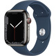 Apple Watch Series 7 GPS/Cellular 45 mm Caja de Acero Grafito / Correa deportiva Azul abismo