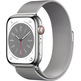 Apple Watch Series 8 GPS/Cellular 45mm Plata / Correa Milanese Loop Plata