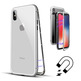 Custodia magnetica con vetro temperato iPhone X/XS Argento