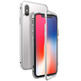 Custodia magnetica con vetro temperato iPhone X/XS Argento