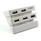 2 to 5 port (2.0 3.0) USB HUB Adapter PS4 Pro (Dobe) Bianco