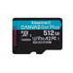 Memoria MicroSD Kingston 512 GB MicroSD Clasi 10 UHS-I