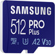 Tarjeta de memoria Samsung Pro Plus 2021 512GB MicroSD XC Clasi 10