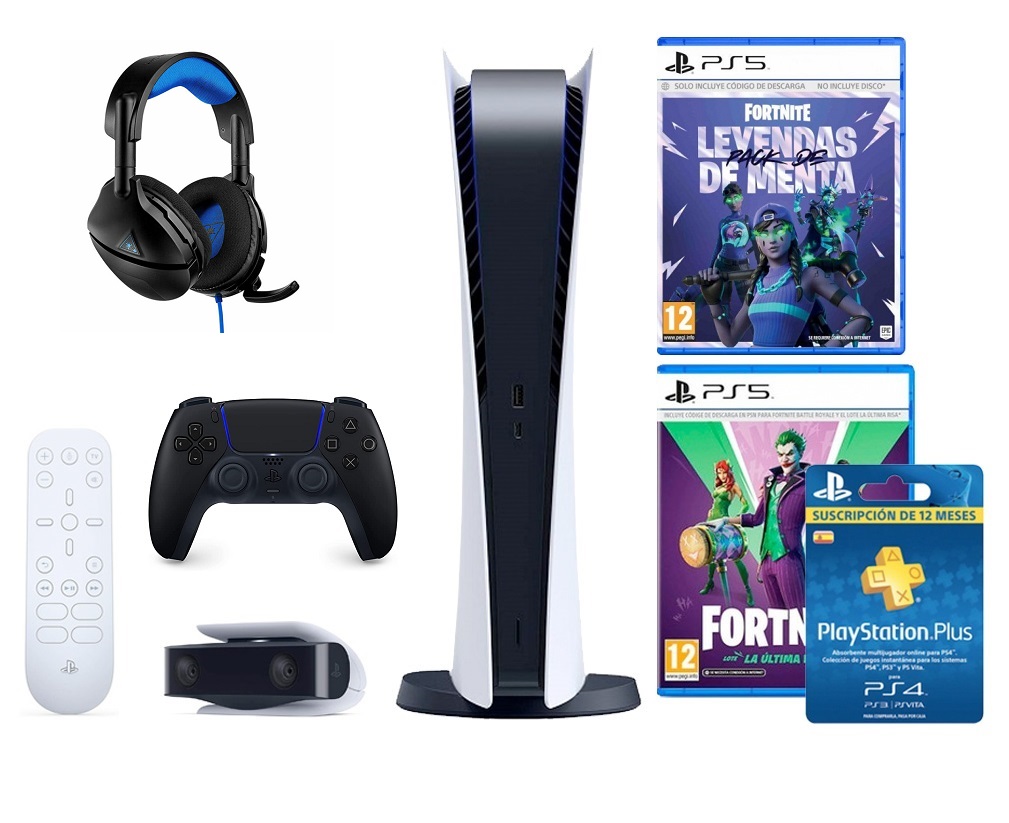 PS5 Digitale + Fortnite + 12 Mesi PSN + Dualsense + Accessori