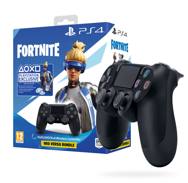 Pack Dualshock 4 V2 Negro   Neo Versa Fornite