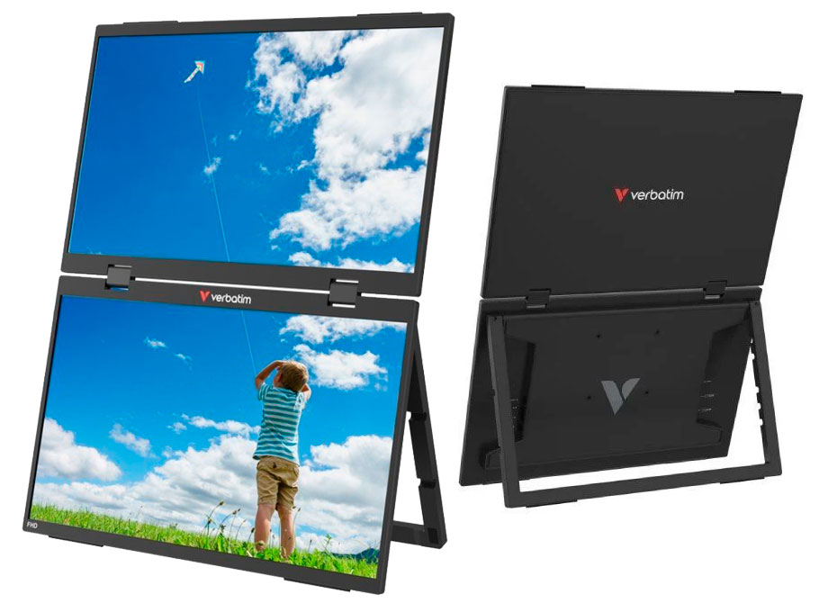 Monitor Portátil Táctil Verbatim Duo Essentials